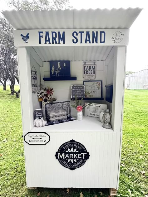 Egg Sales Stand, Farmstand Sign Ideas, Farmer Stand Ideas, Chicken Stand Ideas, Egg Selling Stand With Cooler, Roadside Farm Stand Plans, Farm Stand Ideas To Sell, Chicken Egg Stand Ideas, Self Service Egg Stand