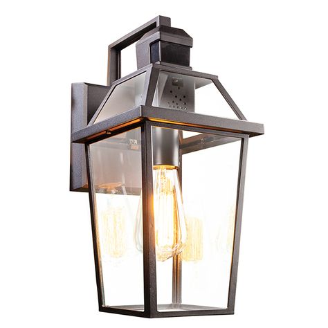 The Heath Zenith® Alden outdoor wall lantern will add a decorative element as well as a security feature to your home. Equipped with a 180-degree motion detector up to 30' and the DualBrite technology that offer two levels of lighting. The lantern emits a soft glow until a motion is detected then transitions to full brightness. The lantern is designed for (1) 100 W bulb (not included) and for an easy to connect standard wall mount. This product is backed by a 5-year warranty on manufacturing def Outdoor Wall Light Fixtures, Motion Detector, Motion Sensor Lights, Outdoor Sconces, Outdoor Wall Lantern, Light Beam, Lanterns Decor, Wall Lantern, Light Bulb Types