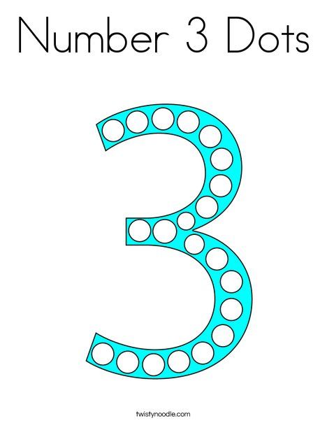 Number 3 Dots Coloring Page - Twisty Noodle Number 2 Dot Painting, Dot Paint Numbers Free Printables, Numbers Coloring Pages 1-10, Colouring Numbers 1-10, Traceable Numbers 1-20 Free Printables, Transportation Worksheet, Number 3, Holiday Lettering, Numbers For Kids