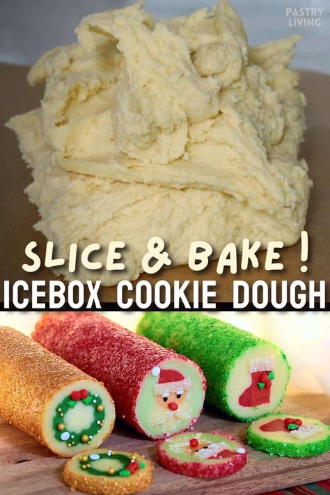 Freezer Cookie Dough, Icebox Cookie Recipe, Christmas Cookie Dough, Slice And Bake Cookies, Freezer Cookies, Icebox Cookies, Cookie Videos, Roll Cookies, Bake Cookies