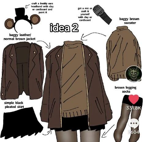 Fnaf Costume Ideas, Fnaf Cosplay Ideas, Fnaf Makeup, Fnaf Costumes, Fnaf Cosplays, Cosplay Fnaf, Fnaf Freddy Fazbear, Fnaf Costume, Fnaf Cosplay