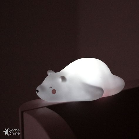 Turn on Sleepy Polar Bear and place him on the bedside.🛌 If you get up in the middle of the night,🌙 you can take him with you without turning on the room lights.💡 “Creating SomeShine Around Your Life” #SomeShine #mysomeshinefriend #nightlight #kidslight #smalllight #LED #childlight #cutelight #cute #lovely #adorable #decorative #lightup #sleepypolarbear #polarbear Lights Pictures, Cute Night Lights, Light Images, Middle Of The Night, Muslimah Fashion Outfits, Kids Lighting, Pretty Lights, Night Art, Go Around