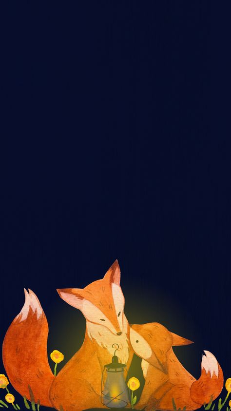 Fox Wallpaper Aesthetic Dark, Fox Iphone Wallpaper, Cute Fox Wallpaper Aesthetic, Fox Phone Background, Cartoon Fox Wallpaper, Fox Background, Fox Christmas, Forest Wallpaper, Wallpaper Phone