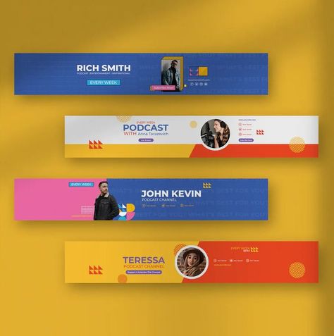 Modern Youtube Channel Art Template PSD Podcast Banner, Youtube Channel Art Template, Channel Art Template, Channel Banner, Youtube Website, Youtube Banner Template, Youtube Channel Art, Youtube Banner, Youtube Banners