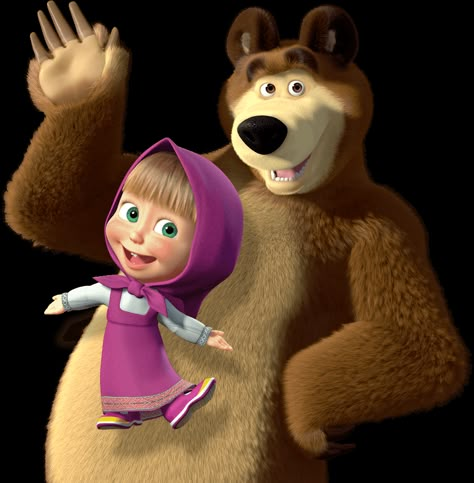 Masha and the Bear - Home  CHECK THIS SITE OUT !! Marsha And The Bear, Goofy Disney, Masha And The Bear, Bear Party, Bear Pictures, Colourful Balloons, Big Bear, The Bear, Cute Characters