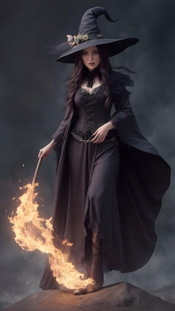 Music Witch, Witch Pictures, Evil Girl, Mythical Creatures Fantasy, Fantasy Witch, Dark Witch, Beautiful Witch, Moon Witch, Vintage Witch