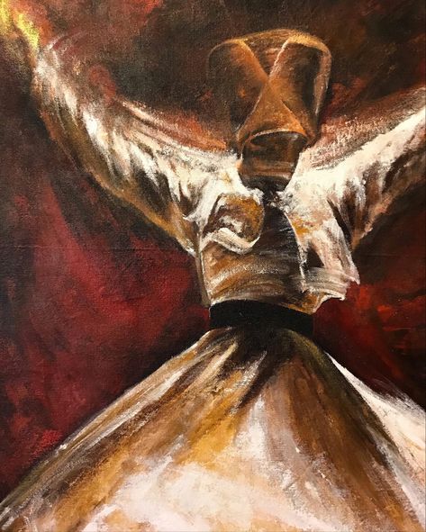 #whirlingdervish #sufi #whirlingsufi #art #sufism #rumi #rustichomedecor #homedecor #artforsale Sufism Aesthetic, Sufi Aesthetic, Sufism Art, Whirling Dervish Painting, Dervish Painting, Sufi Art, South Asian Aesthetic, Whirling Dervish, Persian Art Painting