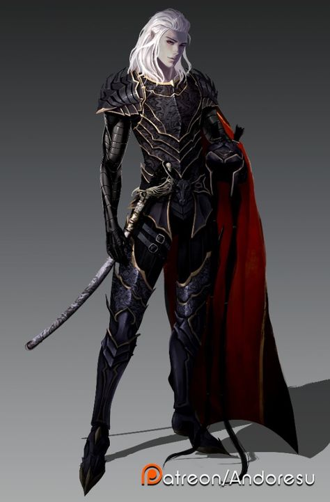 Drow Armor, Vampire Armor, Dark Fantasy Male, Mroczny Elf, Character Commission, Roleplay Characters, Vampire Art, Dungeons And Dragons Characters, Dungeons And Dragons Homebrew