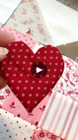 8.8K views · 1.3K reactions | This is one of my favorite ways to create a turned edge for appliqué. ❤️ (I think it’s called a faced technique.) I’m using a lightweight nonwoven fusible interfacing. My favorite one is Quilter’s Select Cutaway. It’s very sheer but strong and doesn’t tear easily. You can also use Pellon 907F which is similar. These hearts are about 2.5” and my favorite part is turning them right side out using a wide straw and a ballpoint bodkin. Once the hearts are made, you can fuse them onto your project and then appliqué by hand or machine. See my previous post for my free Vintage Heart quilt block pattern or see the link in my profile. 😍 #facedappliqué #turnededgeapplique #appliquequilting #applique #heartapplique #quiltersselectcutaway #quiltersselect #handappliqu Heart Applique Quilt Patterns Free, How To Make A Heart Quilt Block, Heart Quilts Free Pattern, Heart Quilt Ideas, Heart Quilts Applique, Hand Sewing Quilt Blocks, Applique Heart Quilt, Sewing Hearts Ideas, Sewing Hearts Pattern