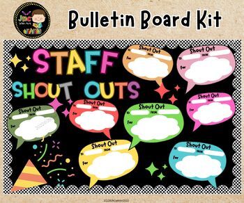 Staff Shout Outs, Staff Appreciation, Letter Paper, Bulletin Boards, Bulletin Board, Google Slides, Shout Out, Zip File, Png Files