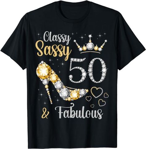 Classy Sassy 50 And Fabulous Hearts Crown High Heel 50th Birthday design for women, Classy Sassy 50 & Fabulous shirt, Sassy Classy 50 and Fabulous t-shirt, Sassy & Fabulous at 50, Fabulous at 50, 50th Birthday Party Tee shirt for women.
50 & Fabulous, 50 and Fabulous, this Queen makes 50 look fabulous, chapter 50, hello 50, 50 and blessed, 50 years of being awesome, 50 years old woman birthday shirt, it's my 50th birthday 50 it's my birthday, 50 birthday shirt High Heel Crown Hearts. Fabulous At 50, 50 Years Of Being Awesome, Hello 50, Fabulous 50, Woman Birthday, 50 Birthday, 50th Birthday Shirts, 50 & Fabulous, 50 And Fabulous