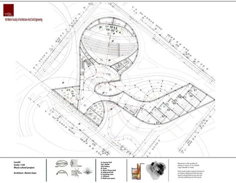 Music School Architecture Plan, Music School Design Architecture, Music In Architecture Concept, Music School Architecture Concept, Music Concept Architecture, Music School Architecture, Music School Plan, Music Institute, School Plan