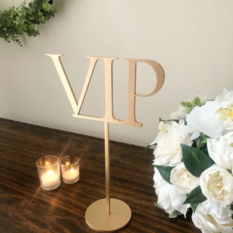 Excited to share this item from my #etsy shop: VIP Laser Cut Sign - VIP Table Sign #viptablesign #viptablesigns #guestbookwedding #weddingguestbook #guestbook #weddingtablenumbers #guestbookdiy Head Table Sign, Laser Cut Signage, Reserved Wedding Signs, Vip Table, Table Signage, Gold Wedding Signs, Diy Guest Book, Baby Shower Wreath, Bridal Floral Crown