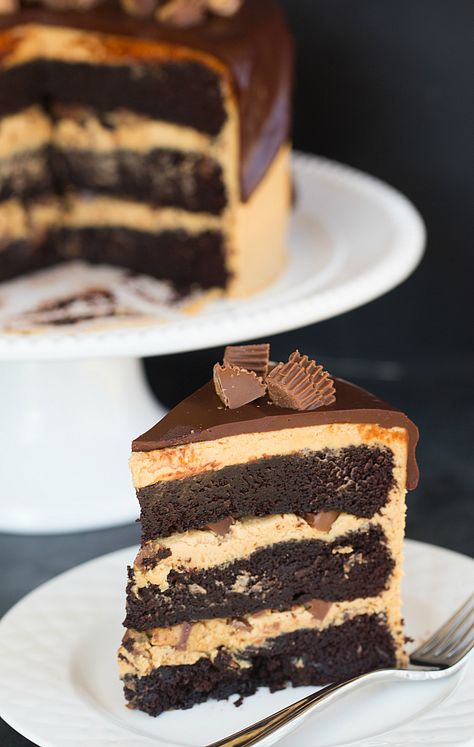 Peanut Butter Cup Overload Cake Chocolate Peanut Butter Cups, Peanut Butter Cup, Peanut Butter Lovers, Peanut Butter Recipes, Think Food, Butter Recipe, Chocolate Peanuts, Peanut Butter Cups, Chocolate Peanut Butter