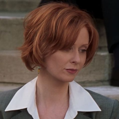 miranda hobbes icon Miranda Hobbes Hair, Miranda Hobbes, Cynthia Nixon, Tiktok Ideas, Cinematography, New Hair, Business Women, Red Hair, Style Icons