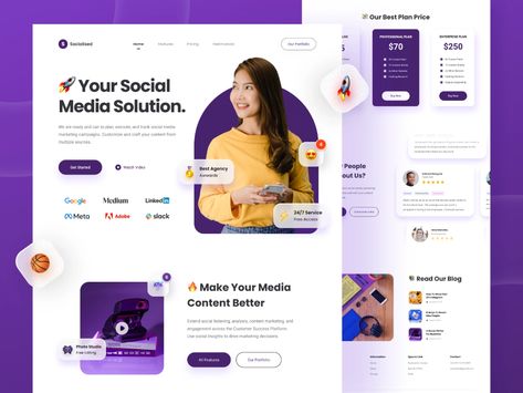 Socialised - Social Media Marketing Landing Page Price Plan, Social Media Marketing Agency, Landing Page Design, Marketing Campaigns, Social Networks, Page Design, Marketing Agency, Landing Page, Media Marketing