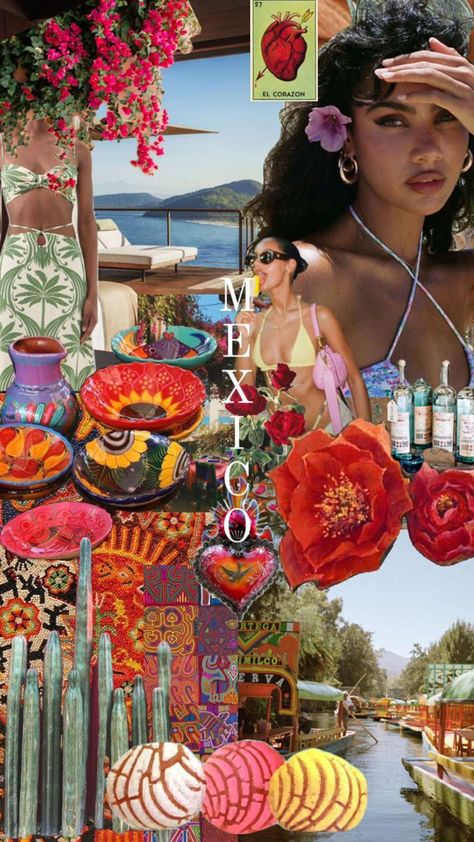 2000s Mexican Aesthetic, Mexican Aesthetic Party, Latino Wallpaper Aesthetic, Latin Woman Aesthetic, Latina Summer Aesthetic, Latina Aesthetic Wallpaper Mexico, Vintage Mexico Aesthetic, Mexican Summer, Latin America Aesthetic