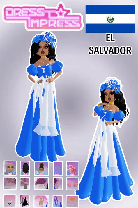 • 🏵️ • - #fyp #dti #dresstoimpress #dress #to #impress #roblox #dtiideas #aesthetic #outfitideas #dresstoimpressideas #idea #board #pin #robloxpin #robloxdti #robloxdresstoimpress Ur Culture Dress To Impress, El Salvador Dress, El Salvador Outfit Ideas, El Salvador Outfits, Culture Dress To Impress, Your Culture Dress To Impress, El Salvador Culture, Ballet Folklorico, Roblox Emo Outfits