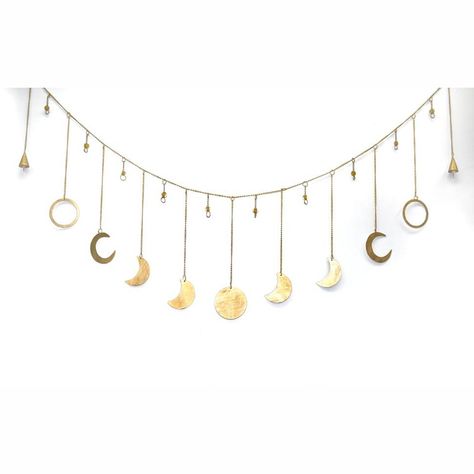 Framing A Doorway, Butterfly Organization, Moon Phase Garland, Cute Room Stuff, Framing Doorway, Moon Garland, Different Phases Of The Moon, Moon Stages, Planetary Symbols