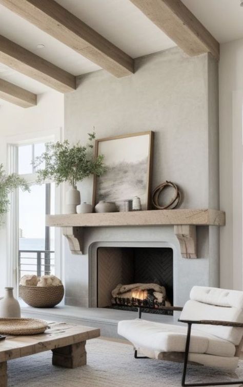 Farmhouse Fireplace Ideas, Fireplace Decor Ideas, Modern Farmhouse Fireplace, Farmhouse Fireplace, Fireplace Ideas, Ideas Living Room, Home Fireplace, Fireplace Makeover, Home Decorating Ideas