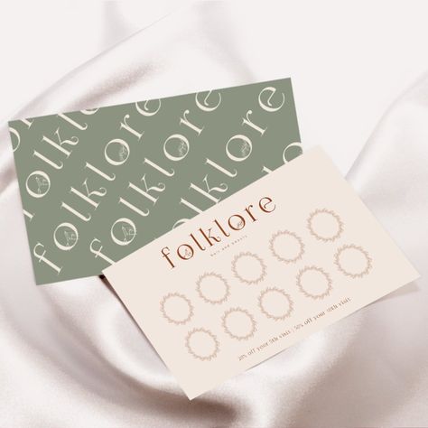 Folklore Design, Loyalty Card Design, Business Card Design Inspiration, Standard Business Card Size, Beauty Salons, Visual Branding, Brand Kit, Loyalty Card, Nail Studio