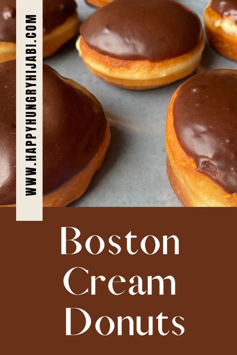 Smooth, silky vanilla cream pastry inside a pillow soft donut, topped with a rich chocolate glaze. Need i say more? Boston Crème Donut, Boston Cream Donut Recipe, Boston Cream Donut, Boston Cream, Chocolate Glaze, Vanilla Cream, Boston, Donuts, Vanilla