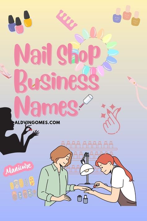 Unlock the Magic of Naming Your Nail Shop! From Elegant Touches to Tech-Savvy Innovations, Find Your Perfect Fit. Dive into Our Ultimate Guide for Captivating Nail Shop Business Names. 🌟 #NailShopBranding #BeautyBusinessIdeas Nail Tech Business Name Ideas, Nail Names Ideas Instagram, Name For Nails Studio, Nail Shop Names, Instagram Names For Nail Techs, Names For Nails Page, Nail Art Name Ideas, Press On Nail Business Names, Nail Tech Business Names