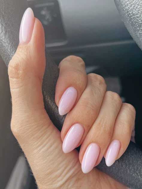 Strawberry Milk Nails, Cool Pink Nails, Milky Pink Nails, Pink Nails Opi, Minimal Manicure, Pink Nails Ideas Long, Milk Nails, Nails Ideas Long, Pale Pink Nails