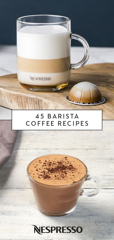 Nespresso Coffee Bar Ideas, Nespresso Coffee Bar, Barista Recipe, Barista Coffee Machine, Cappuccino Recipe, Nespresso Recipes, Salted Caramel Mocha, Espresso Recipes, Mocha Recipe