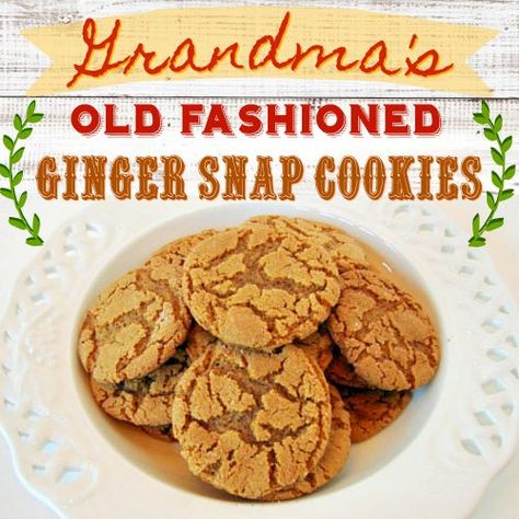 Old Fashion Ginger Snap Cookies, Grandmas Ginger Snap Cookies, Old Fashioned Ginger Snaps, Shortbread Cake, Ginger Snap Cookies Recipe, Gingersnap Cookies, Christmas Shortbread, Amazing Cookies, Cookies Sugar