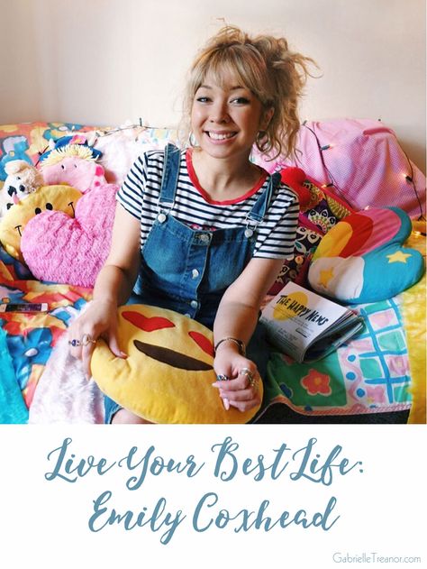 Live Your Best Life interview with Emily Coxhead, found of The Happy Newspaper Happy Newspaper, Emily Coxhead, Introverted, Live Your Best Life, Target Audience, Joy And Happiness, Feeling Happy, Best Life, Inspirational Women