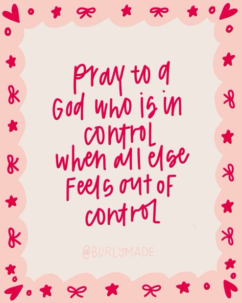 Something I keep reminding myself of is that I am not in control. No matter how much I want to change the outcome only God knows what will happen.   When you feel out of control do you run to God first or the world?   #christianillustration #christianquotes #christianmom #jesus #prayers Run To God, Only God Knows, Christian Illustration, Christian Valentines, Out Of Control, God First, A God, Christian Quotes, How Are You Feeling