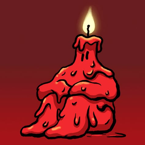 Melting Gif, Art Tarot Cards, Candle Gif, Candle Melting, Stop Motion Ideas, Motion Reference, Traditional Animation, Candle Drawing, Motion Ideas