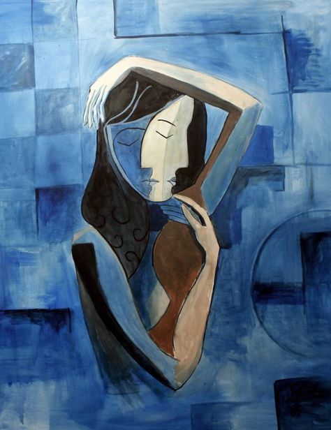 Locker room - Cubist painting Hotel Painting Art, Conceptual Art Painting, Cubist Paintings, Cubist Art, Cubism Art, Music Painting, Painting Home Decor, Soyut Sanat Tabloları, Painting Home