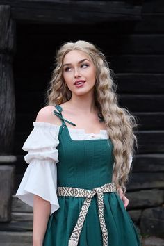 Corset Stays, Cottagecore Blouse, Cottagecore Dresses, Fantasy Outfits, Viking Dress, Voluminous Skirt, Strawberry Patch, Boned Bodice, That Dress