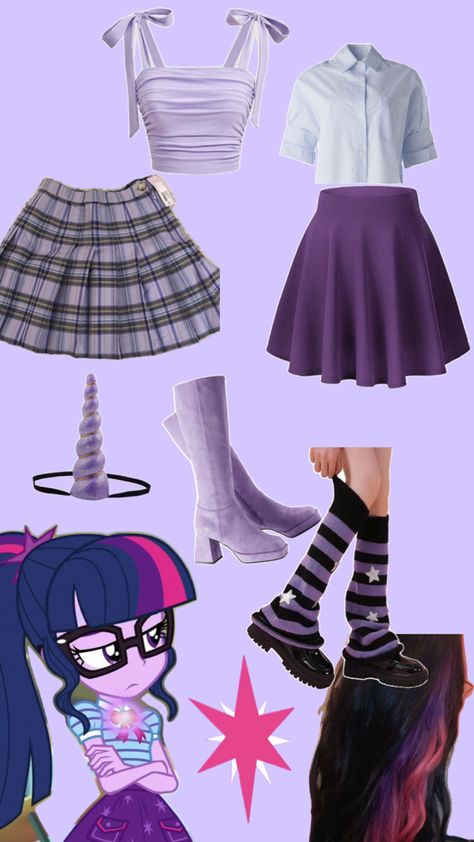 (ritika) Twilight Sparkle Costume, Sparkle Outfit, Cosplay Tips, Themed Outfits, Twilight Sparkle, Get Dressed, My Little Pony, Character Art, Halloween Costumes