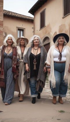 Curvy Boho Fashion, Boho Style Outfits Winter, Bohemian Fall Outfits, Granny Chic Fashion, Curvy Boho, Hippie Chic Outfits, Modest Woman, 3 Hairstyles, Boho Fashion Over 40