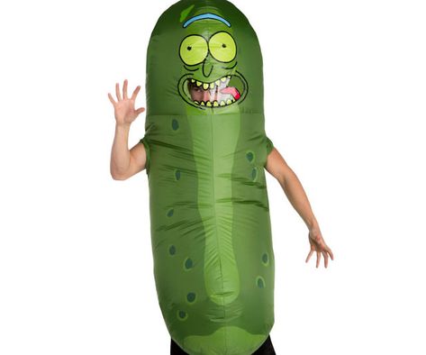 Fill Halloween night with laughter instead of screams by transforming yourself into a giant Pickle Rick! This hilarious and preposterous officially licensed inflatable costume includes everything you’ll need to become the pickled version of your favorite mad scientist. Rick Costume, Pickle Costume, Rainbow Popcorn, Shark Week Party, Pickle Rick, Popular Costumes, Inflatable Costumes, Funny Halloween Costumes, Mad Scientist