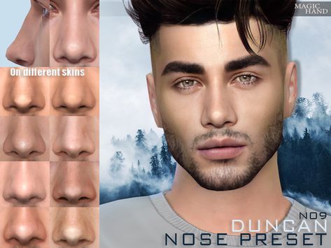 The Sims Resource - Duncan Nose Preset N09 [Patreon] Guy Sims, The Sims 4 Kids, Sims Makeup, Mods Sims 4, Sims 4 Men Clothing, Sims 4 Hair Male, Sims 4 Cc Eyes, Sims 4 Cas Mods, The Sims 4 Skin