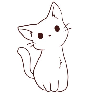 Cute Anime Cat Drawing, Chibi Cat Base, Cat Anime Drawing, Gato Gacha, Anime Chibi Drawing, Cat Drawing Base, Cute Animated Cat, Chibi Drawings Kawaii, Cat Drawing For Kid