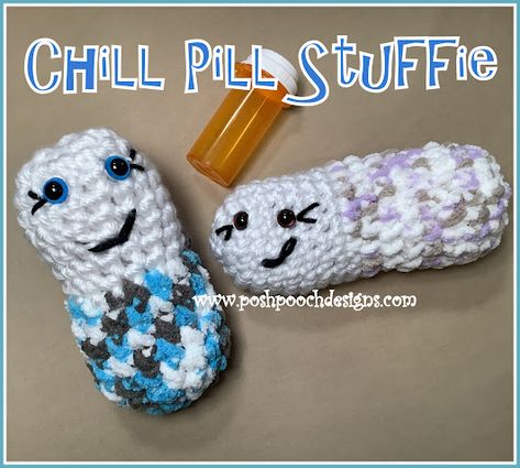 Crochet Pill Bottle, Friday Fun Day, Sick Gift, Friday Funday, Single Crochet Decrease, Pill Bottle, Friday Fun, Crochet Decrease, Pill Bottles