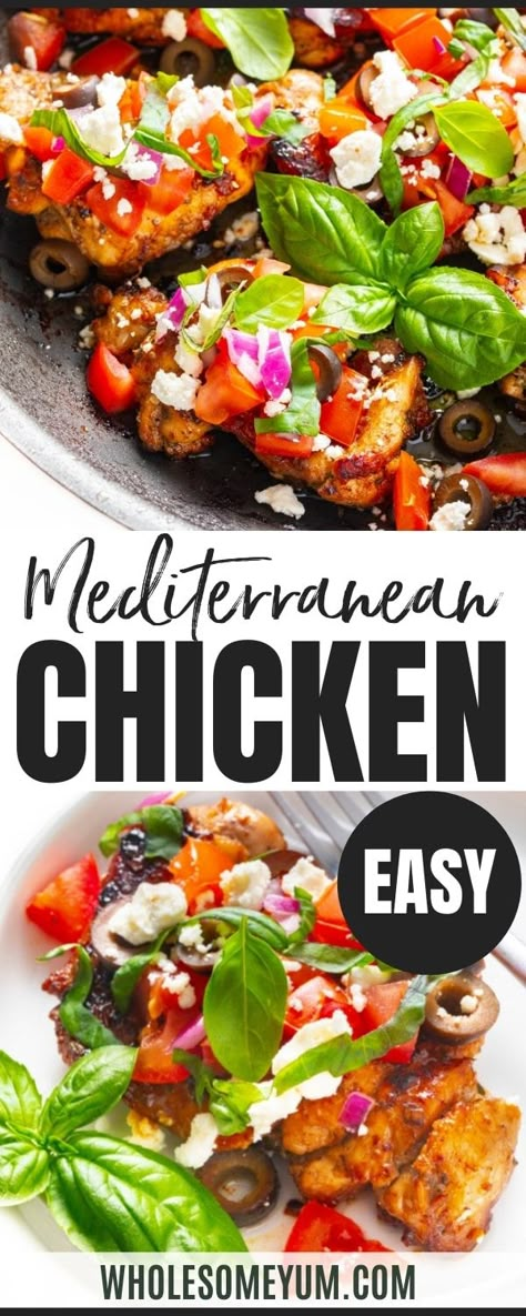 Mediterranean Spices For Chicken, Mediterranian Diet Chicken Recipe, Mediterranean Chicken Salad Recipes, Meditterean Chicken Recipes, Mediterranean Chicken Breast Recipes, Healthy Mediterranean Chicken, Easy Mediterranean Chicken, Mediterranean Chicken Breast, Mediterranean Diet Chicken