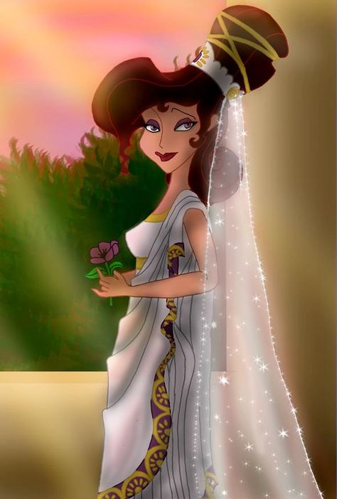 *MEG's ~ Wedding Dress, colored by NPTFlea on DeviantArt Hercules Wedding, Disney Megara, Megara Disney, Megara Hercules, Disney Princess Wedding, Disney Women, Kids Movies, Disney Hercules, Disney Fanart