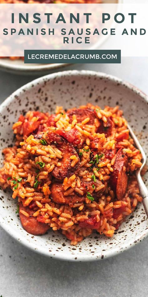 Spanish Sausage, Wedding Menu Ideas, Sausage And Rice, Flavorful Rice, Cajun Sausage, Mexican Rice, Spanish Rice, Instant Pot Dinner Recipes, Insta Pot