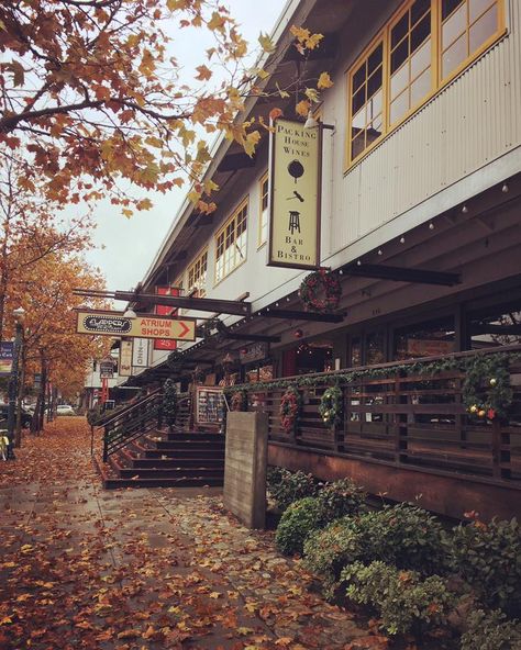 It's a beautiful Fall day in Claremont.  Photo via Packing House Wine Merchants. Claremont California, Wine Merchant, College Town, Fall Day, Tree Line, Fall Color, Historical Architecture, Autumn Day, Small Towns