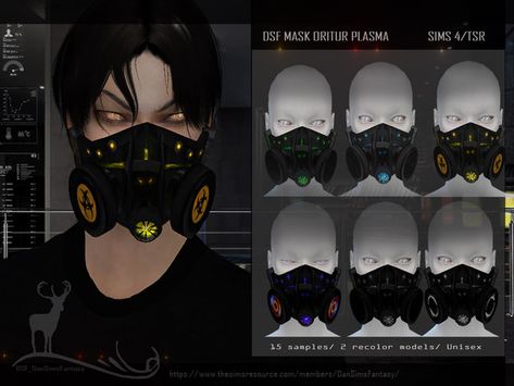 DanSimsFantasy's DSF MASK ORITUR PLASMA Sims 4 Cc Clothes Techwear, The Sims 4 Cc Techwear, Sims 4 Masks Cc, Ts4 Cc Cyberpunk, Sims 4 Gas Mask, Sims 4 Cc Gas Mask, Techwear Sims 4 Cc, Sims 4 Techwear, Sims 4 Cc Cyberpunk