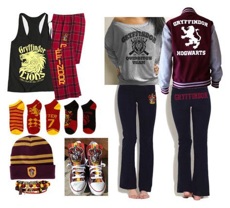 "Gryffindor outfit and pjs" by unorthodox-me ❤ liked on Polyvore featuring Converse, hogwarts and Gryffindor Gryfinndor Outfit, Hogwarts Houses Outfits, Gryffindor Outfit, Rp Outfits, Outfit Ideas Men, Hogwarts Outfits, Gryffindor House, Movie Outfits, Character Fashion