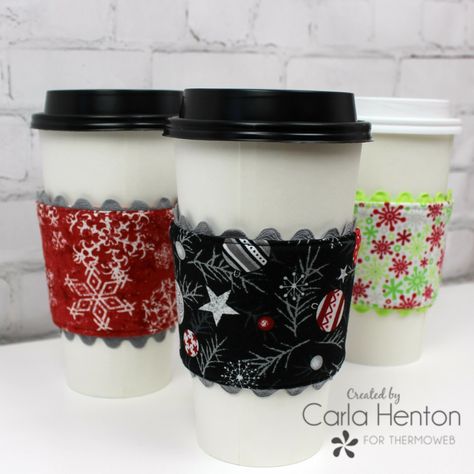 Quilted Christmas Gifts, Sew Gifts, Coffee Cup Warmer, Coffee Cozies, Coffee Cup Sleeves, Paper Coffee Cup, Thing To Make, Local Coffee, Coffee Sleeve