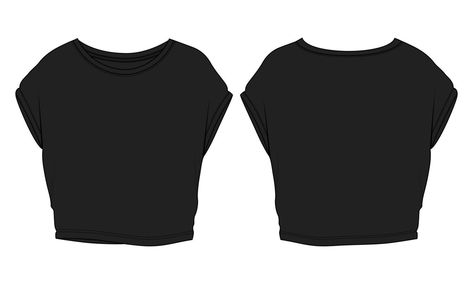 Crop Tops Overall Technical fashion Flat sketch vector Illustration Black Color template for ladies Fashion Flat Sketch, Color Template, Clothes Drawing, Flat Sketches, Clothes Pin Crafts, Drawing Clothes, Saree Blouse Designs, Drawing People, Fashion Flats