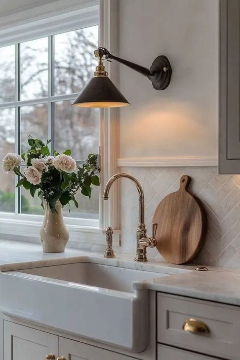 Above Sink Farmhouse Light, Farmhouse Kitchen Sink Lighting, Kitchen Lighting Ideas Over Sink, Above Kitchen Sink Lighting, Above Sink Lighting Kitchen, Above Sink Lighting, Kitchen Wall Lighting, Over The Sink Lighting, Over Sink Lighting